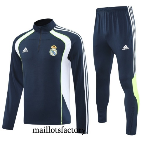 Achetez Survetement Enfant Real Madrid 2025/26 Bleu Marine/Blanc/Vert