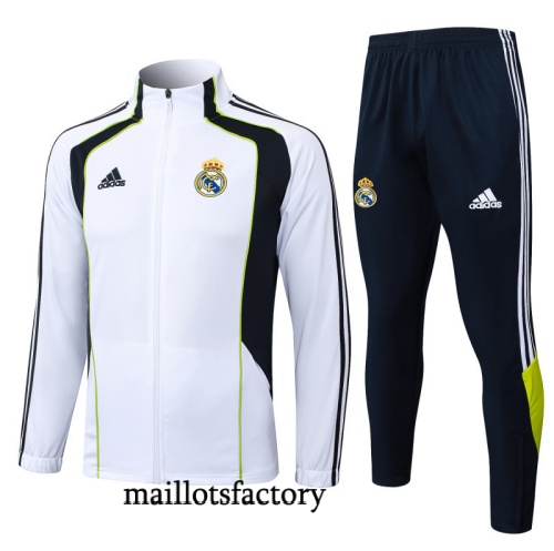 Site Veste Survetement Enfant Real Madrid 2025/26 Blanc/Vert
