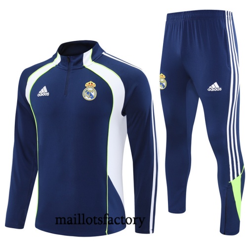 Site Survetement Enfant Real Madrid 2025/26 Bleu Marine/Blanc/Vert