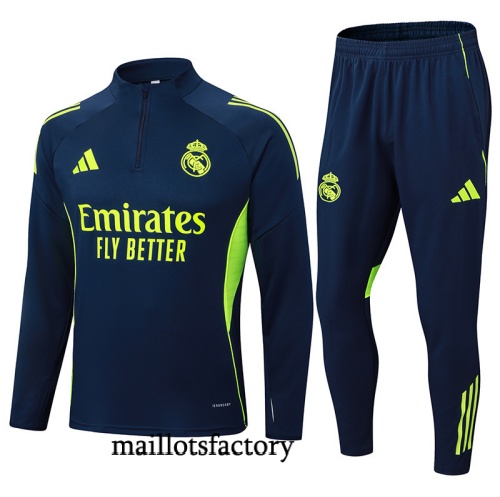 Site Survetement Enfant Real Madrid 2025/26 Noir/Jaune/Vert