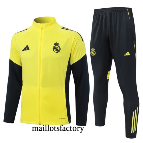 Site Veste Survetement Enfant Real Madrid 2025/26 Jaune/Noir
