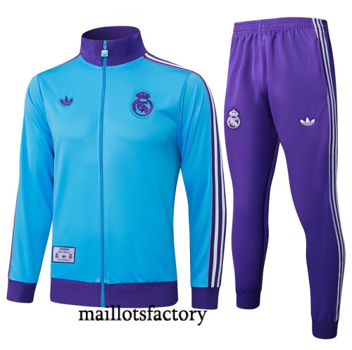Site Veste Survetement Enfant Real Madrid 2025/26 Bleu Clair/Violet