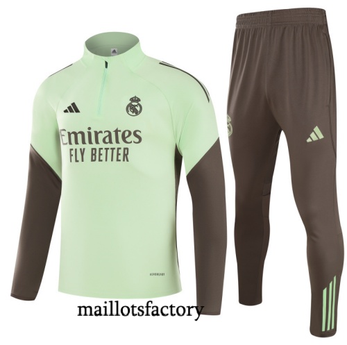 Achat Survetement Enfant Real Madrid 2025/26 Vert/brun
