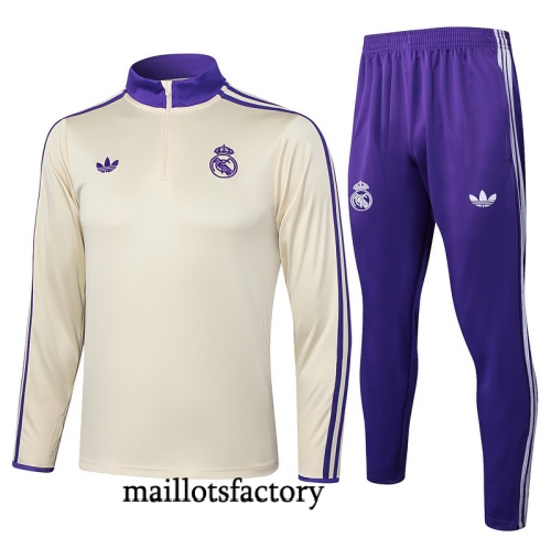 Grossiste Survetement Enfant Real Madrid 2025/26 abricot/Violet