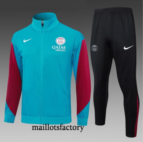 Site Veste Survetement Enfant PSG 2025/26 Rouge/Bleu