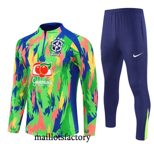 Achat Survetement Enfant Brésil 2025/26 Bleu/Vert