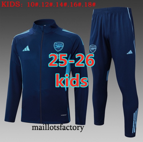 Grossiste Veste Survetement Enfant Arsenal 2025/26 Bleu Marine