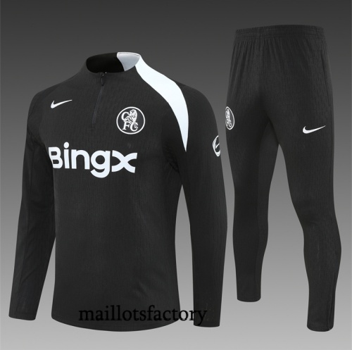 Achat Survetement Enfant Chelsea 2025/26 Noir/Blanc