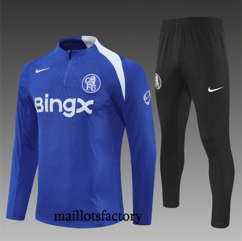 Soldes Survetement Enfant Chelsea 2025/26 Bleu/Noir/Blanc