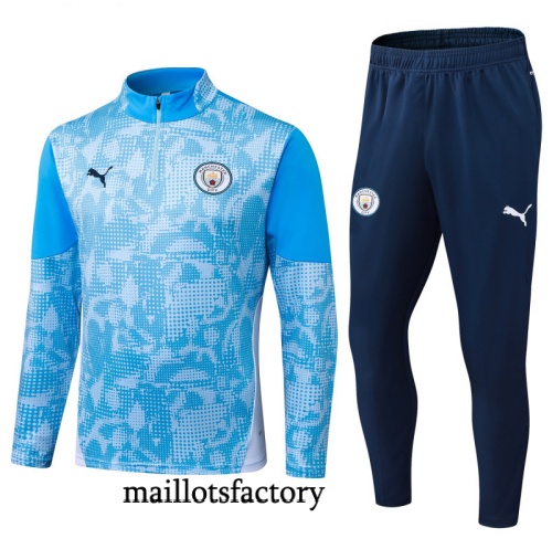 Grossiste Survetement Enfant Manchester City 2025/26 bleu/Blanc