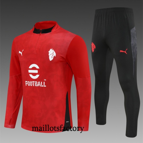 Grossiste Survetement Enfant AC Milan 2025/26 Rouge/Noir
