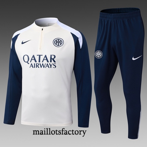 Achat Survetement Enfant Inter Milan 2025/26 Blanc/Bleu Marine