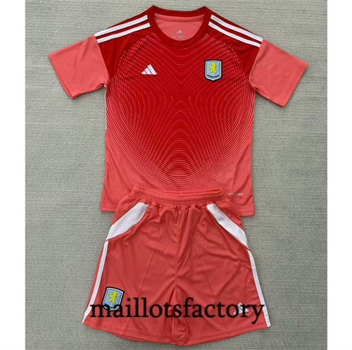 Maillot du Aston Villa Enfant 2025/26 Gardien De But Orange/Rouge