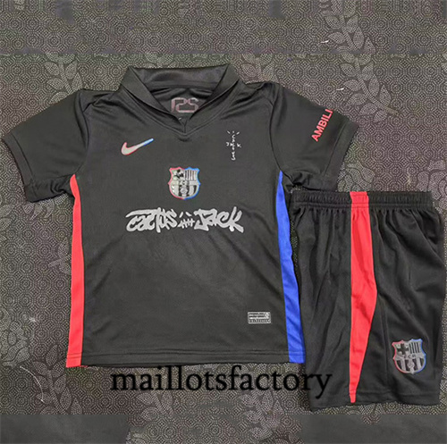 Maillot du Barcelone Enfant 2025/26 Exterieur Noir