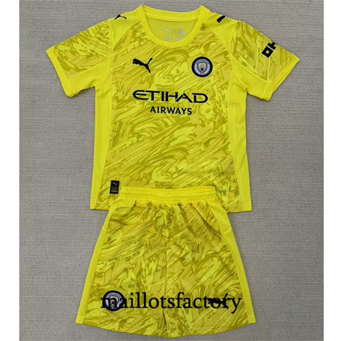 Maillot du Manchester City Enfant 2025/26 Gardien de but Jaune