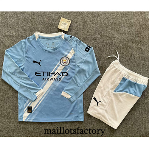 Maillot du Manchester City Enfant 2025/26 Domicile Manche Longue