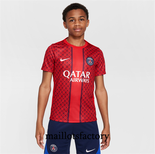 Maillot du PSG Enfant 2025/26 Pre-match Rouge