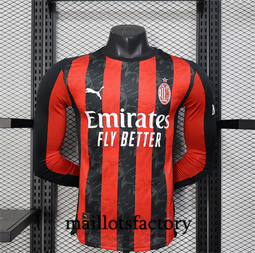 Maillot du Player AC Milan 2025/26 Domicile Manche Longue