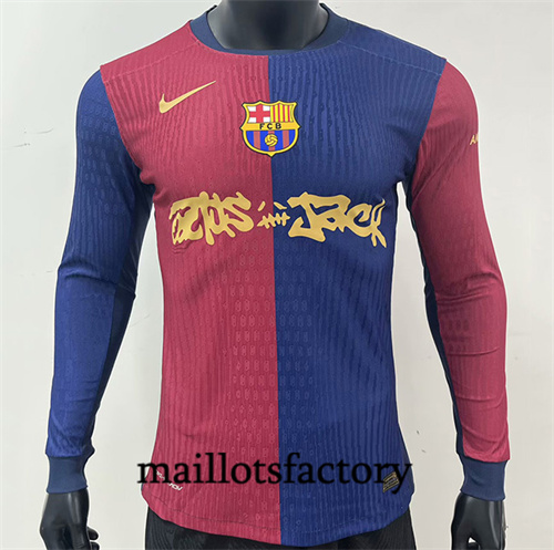 Maillot du Player Barcelone 2025/26 Domicile co-marqué Manche Longue