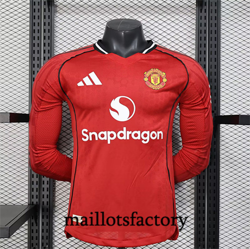 Maillot du Player Manchester United 2025/26 Domicile Manche Longue