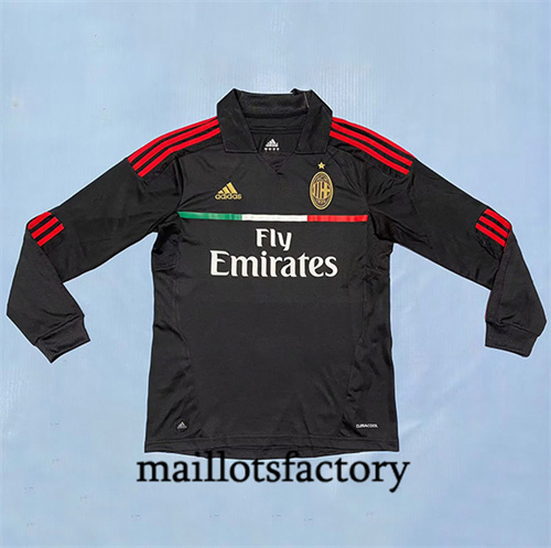 Maillot du Retro AC Milan 2011-12 Exterieur Manche Longue