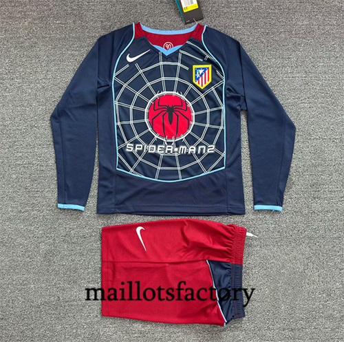 Maillot du Retro Atletico Madrid Enfant 2004-05 Exterieur Manche Longue