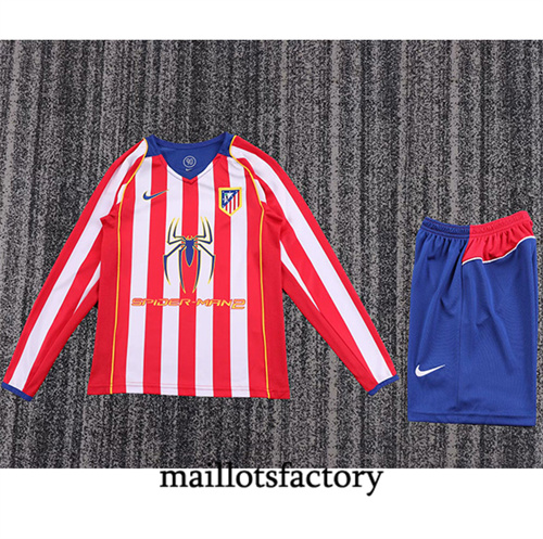 Maillot du Retro Atletico Madrid Enfant 2004-05 Domicile Manche Longue