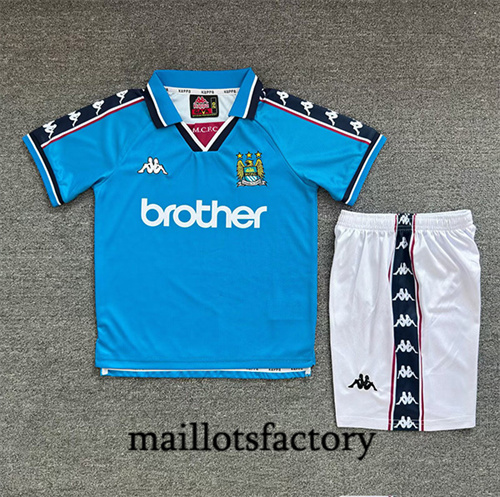 Maillot du Retro Manchester City Enfant 1997-98 Domicile