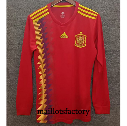 Maillot du Retro Espagne 2018 Domicile Manche Longue