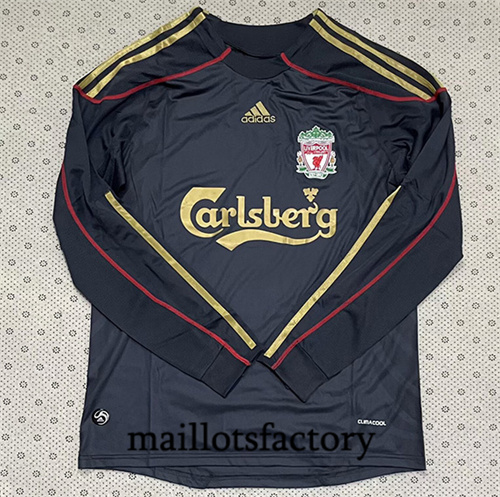 Maillot du Retro Liverpool 2009-10 Exterieur Manche Longue