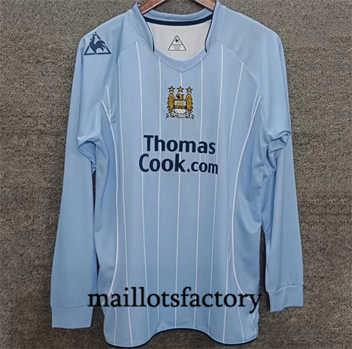 Maillot du Retro Manchester City 2007-08 Domicile Manche Longue
