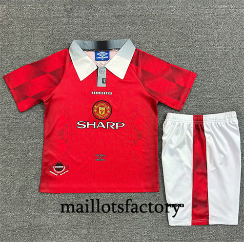 Maillot du Retro Manchester United Enfant 1996-97 Domicile