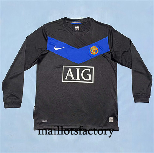 Maillot du Retro Manchester United 2009-10 Exterieur Manche Longue