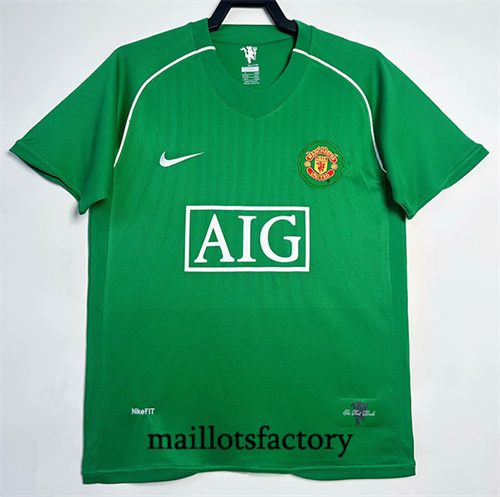 Maillot du Retro Manchester United 2007-08 Gardien de but Vert
