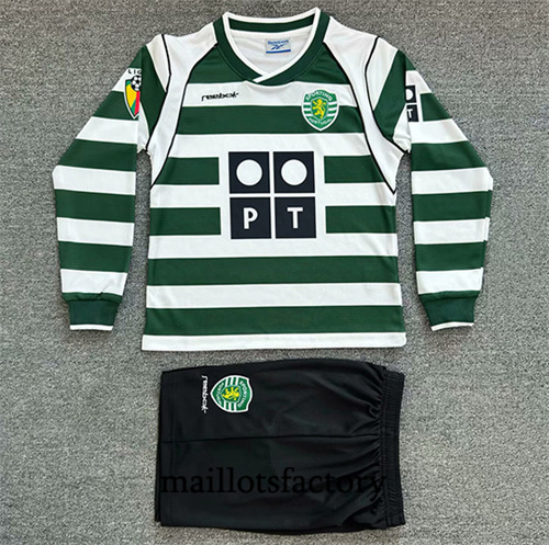 Maillot du Retro Sporting CP Enfant 2001-03 Domicile Manche Longue