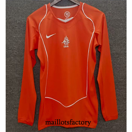Maillot du Retro Pays-Bas 2004 Domicile Manche Longue
