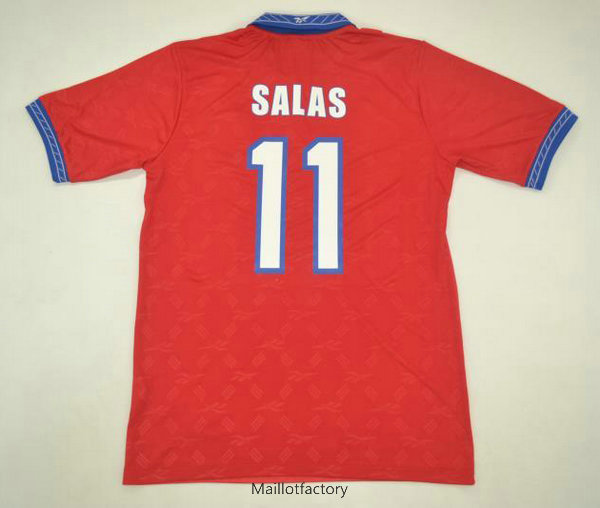 Pas cher Retro Maillot du Chili Coupe du Monde 1996-98 Domicile (11 Salas)