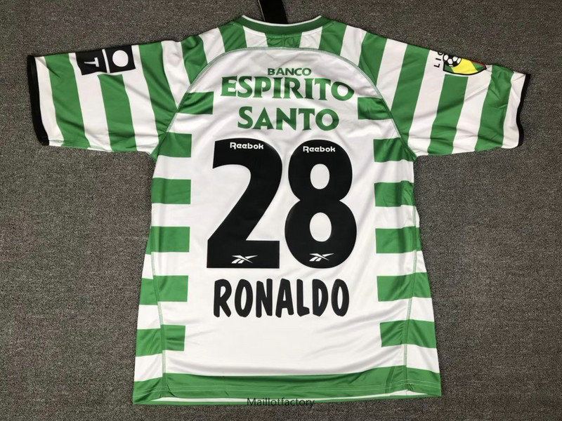 Flocage Retro Maillot du Lisbon 2003 Domicile (28 Ronaldo)