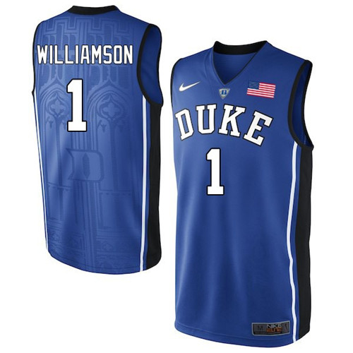 Nouveaux Maillot du Zion Williamson, Duke Bleu Devils [Bleu]