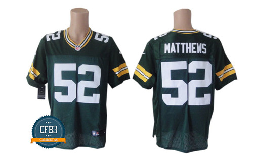 Nouveaux Maillot du Clay Matthews III, Vert Bay Packers