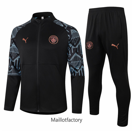 Achat Veste Survetement du foot Manchester City 2020/21 Noir