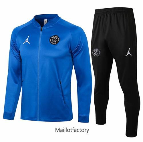 Achat Veste Survetement du foot PSG Jordan 2021/22 Bleu