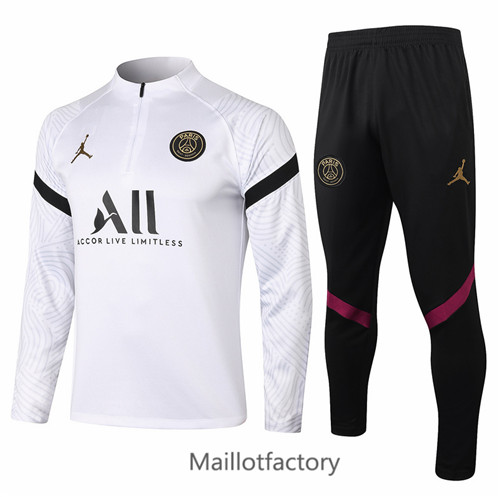 Achat Survetement du foot Jordan PSG 2021/22 Blanc