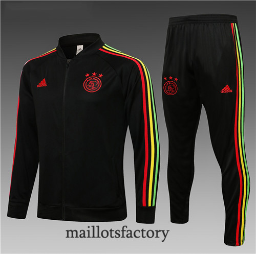 Achat Veste Survetement Enfant de foot Ajax 2021/22 Noir