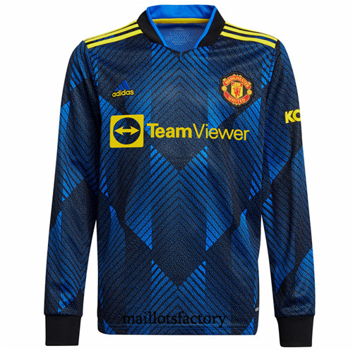 Grossiste Maillot du Manchester United 2021/22 Third Manche Longue