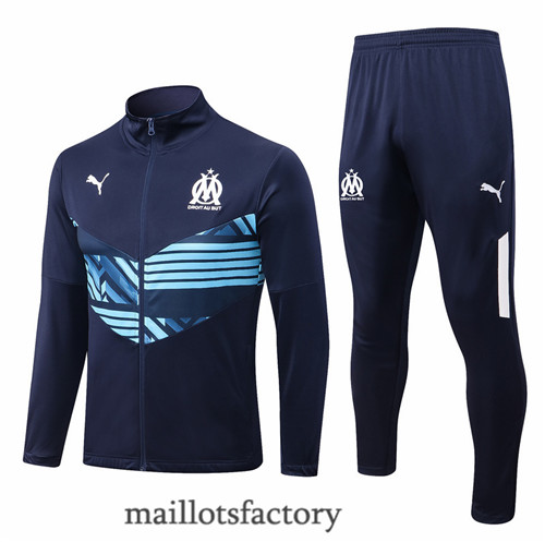 Achat Veste Survetement du foot Marseille 2022/23 Bleu Marine y475