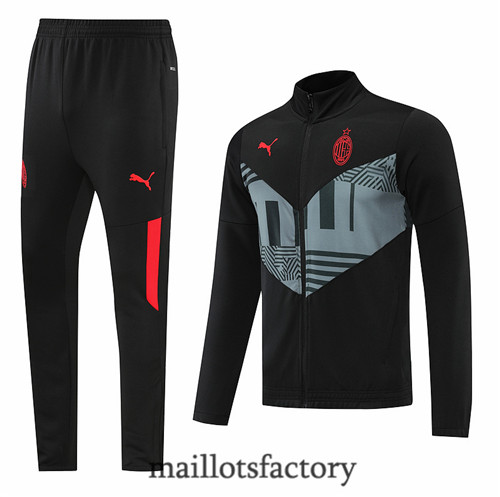 Achat Veste Survetement du foot AC Milan 2022/23 Noir Y1176