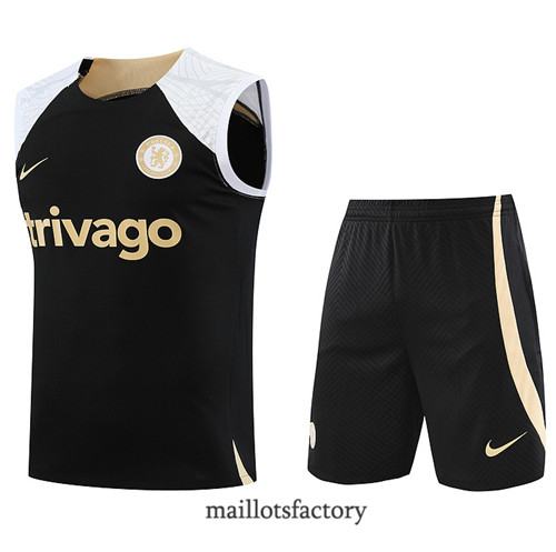 Kit d'entrainement Maillot du Chelsea Debardeur 2023/24 Noir factory 0487