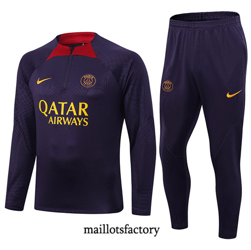 Achat Maillot Survetement de foot PSG 2023/24 Violet factory 0962