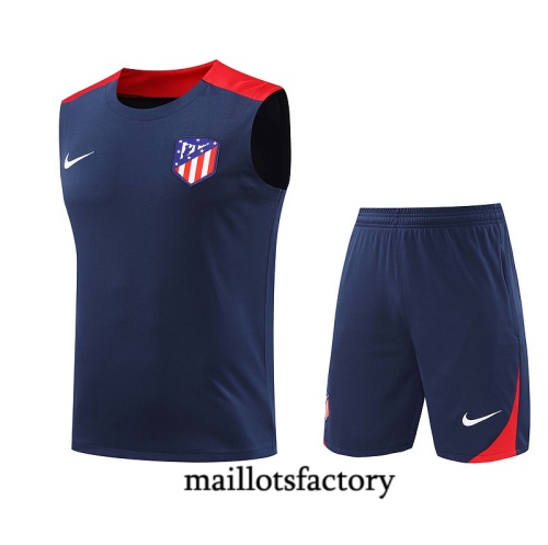 Grossiste Maillot d'entrainement Atletico Madrid Debardeur 2024/25 Bleu marine Kit